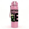 1PC Birthday Boy Bold Text Badge Print 750ml Color Plastic Sports Water Bottle Leakproof Flip Straw Lid Suitable for Sports Office Home Use