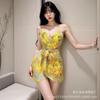 Yellow War Robe Sexy Women's Erotic Women's Underwear Tight Suspenders Passion Seduction Women's Midnight Charm Set 2426