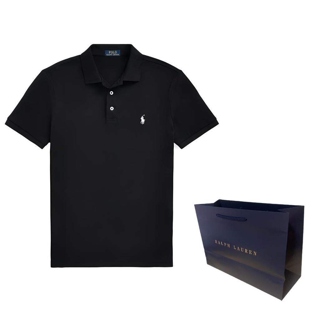 Polo Ralph Lauren FW24 Polo Shirt Custom Slim Fit Men's Polo Black MNPOKNI1N822990-001