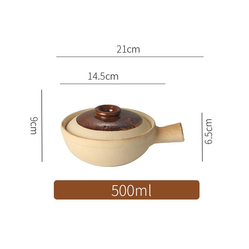 Традиционный глиняный горшок Гуандуна для варки риса - Маленький песочный горшок с одной ручкой