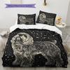 Shih Tzu Muster Bettwäsche Heimdekoration Geburtstagsgeschenk (1 Bettbezug + 2 Kissenbezüge, ohne Füllung)