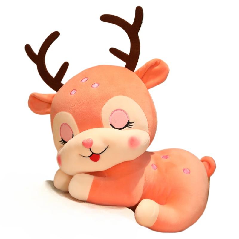 

25-60 см милые плюшевые игрушки Dream Deer, розовые, коричневые, олени, мягкие игрушки, плюшевые игрушки, домашний декор, рождественский подарок для девочек и мальчиков 25cm розовый
