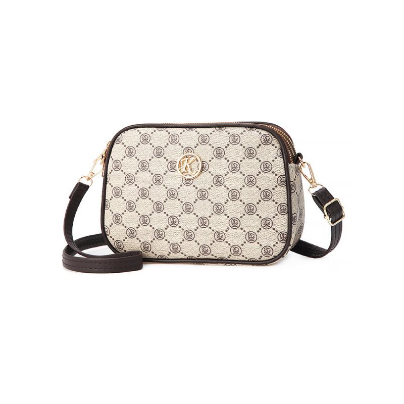 Mom's Mobile Phone Bag, Women's Single-shoulder Bag, Multi-layer Printed Round, Lightweight and Versatile Small Round Bag, Women's Crossbody Bag