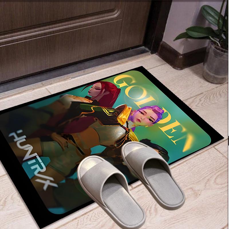 KPop Demon Hunters Pattern Rug, Indoor/Outdoor Mat, for Picnic, Gameroom, Bedroom, Office, Living Room, Home Decor Carpet, Birthday Gift