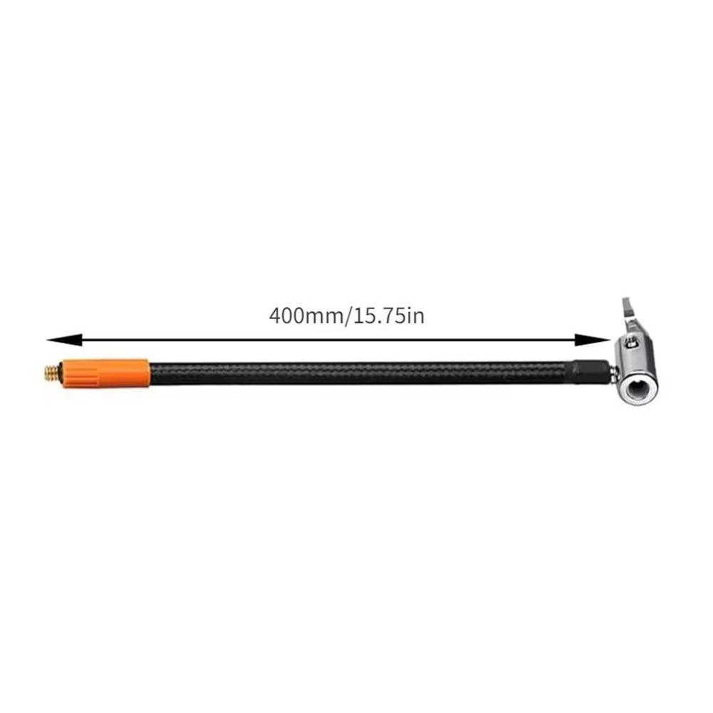 M6 Locking Air Chuck With Air Hose 40cm Standard Tire Valve Fine Thread Inflatable Anti Scalding Emergency Accessories