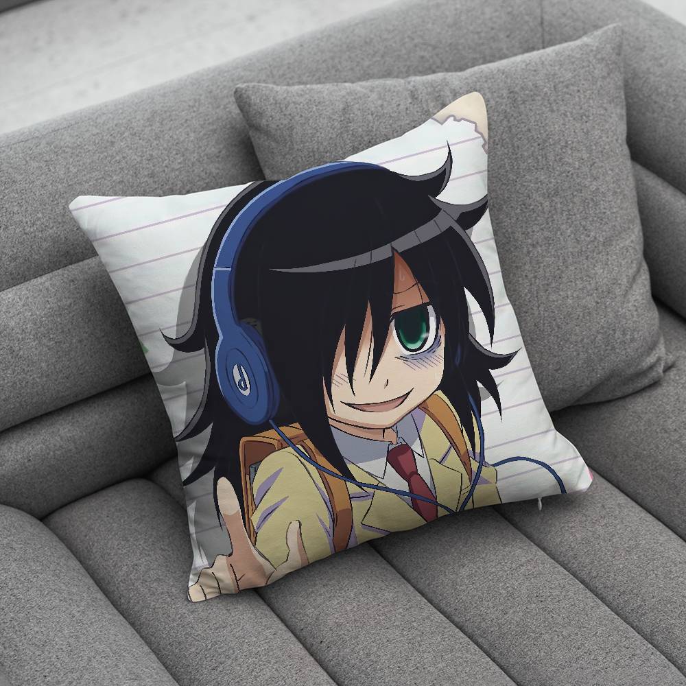 TTomoko WWatamote Kuroki Pillow Case Pillowcase Home Sofa Cushions Car Cushions Pillowcover Office Pillowshell Pillow