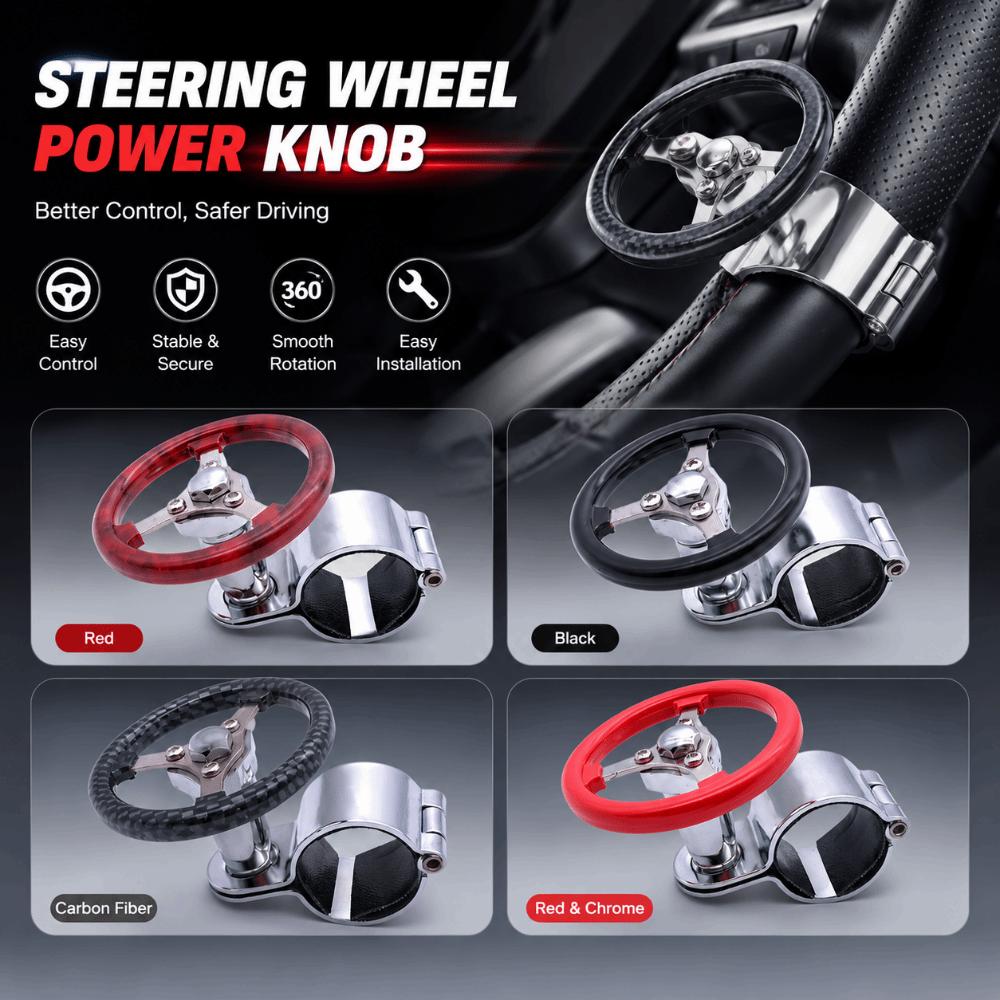 Stainless Steel Steering Wheel Grip Knob Wear Resistant Solid Material One Hand Driving Knob Compact Design Universal Size