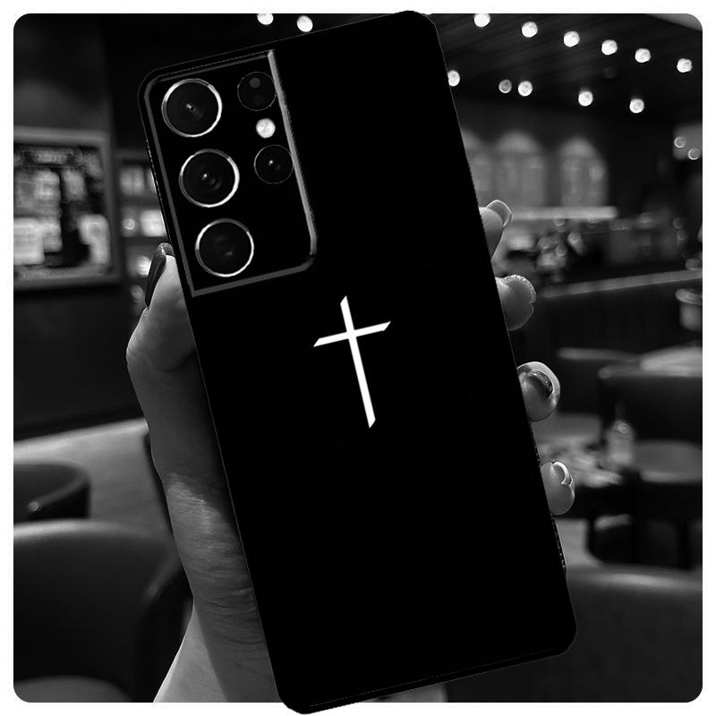 Jesus Cross Phone Case For Samsung Galaxy S23 Ultra S21 S22 S24 S25 Ultra S9 S10 Plus S24 S25 FE Cover