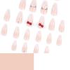 Kurzes mandelförmiges Nailart-Stück einfaches graduelles Muster Tragen von künstlichen Nägeln süßer dreidimensionaler Bogen Tragen von Nägeln