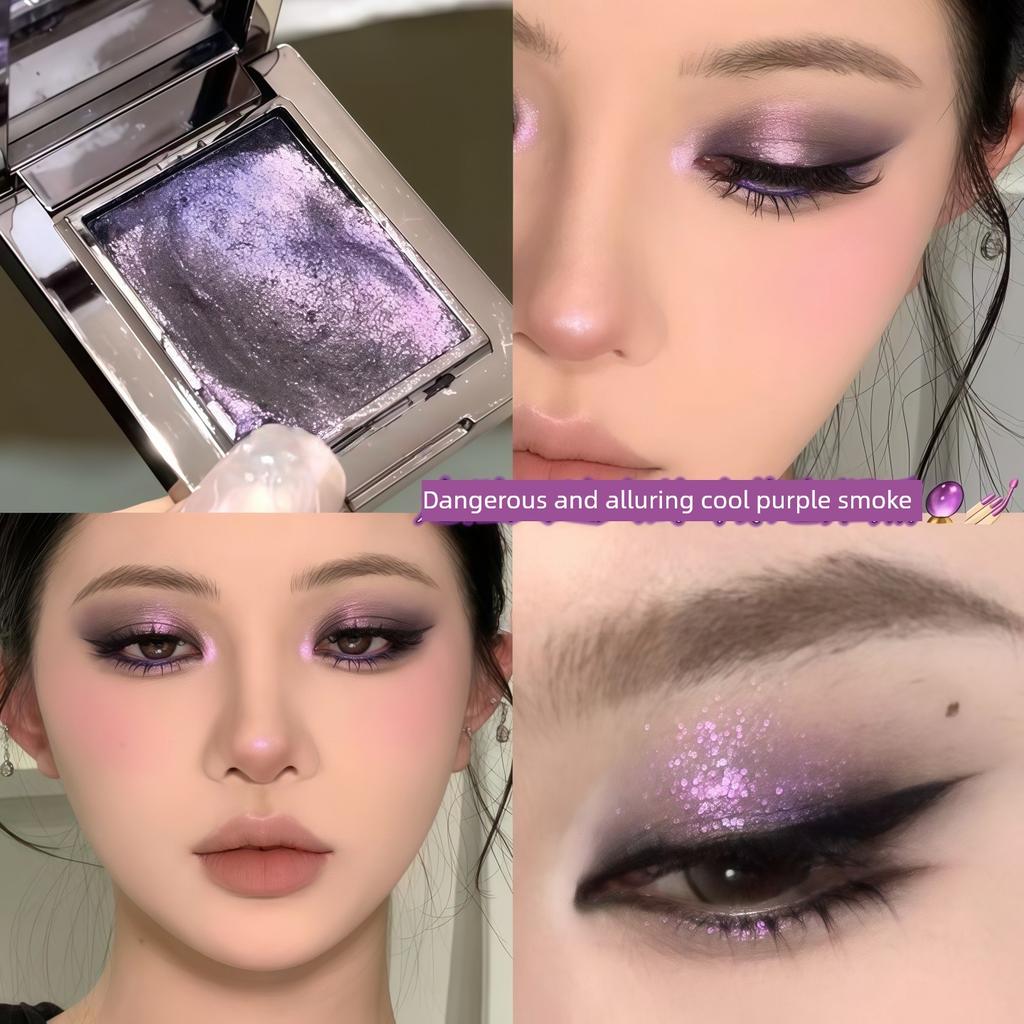 Blue Crystal! Versatile Blue Eyeshadow Palette for Summer Cooling Effect, Fine Shimmer, Non-Flying Powder, Single-Color Eyeshadow Cream
