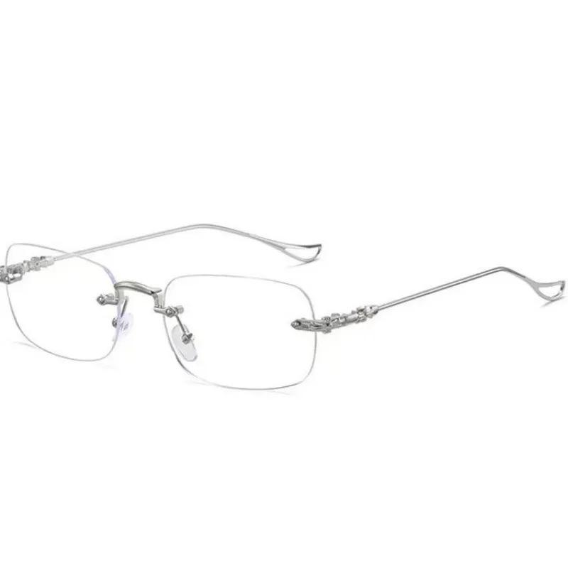 Neue Modische Lesebrille Rechteckiges Randloses Design Stärkebereich Von+1.0 Bis+3.0 Geeignet für Tägliches Tragen