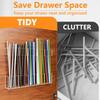 Acrylic Straw Holder for Cabinet Door, Reusable Tumbler Straw Organizer Storage Inside Cabinet, Kitchen Accessories for Utensil, Ultra Sticky