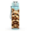 1PC Yorkshire Terrier Dog Cartoon Print 750ml Color Plastic Sports Water Bottle Leakproof Flip Straw Lid Suitable for Sports Office Home Use