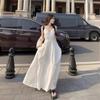 Summer New Temperament French Suspender Dress Female Muse Fan Design Sense Niche Skinny Fairy Skirt