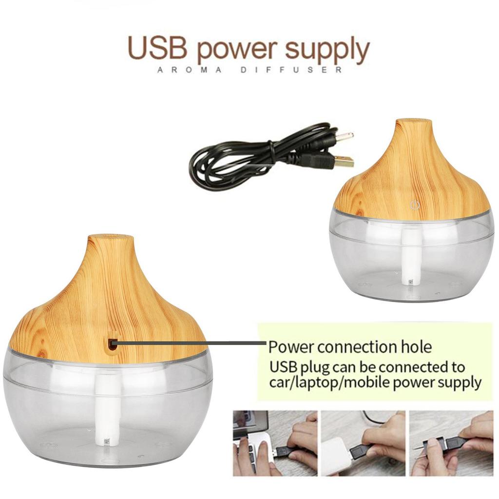 Mini Humidificateur USB Créatif avec Veilleuse Sept Couleurs pour la Purification de l'Air à la Maison