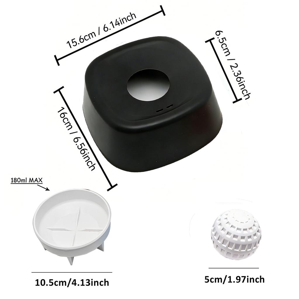 Black Shell Orange Ball Dog Slow Feeder Lick Mat Bowl Spill Proof Non Slip Interactive Lick Pad for Yogurt Broth Paste Pet Calming Treat Dispenser
