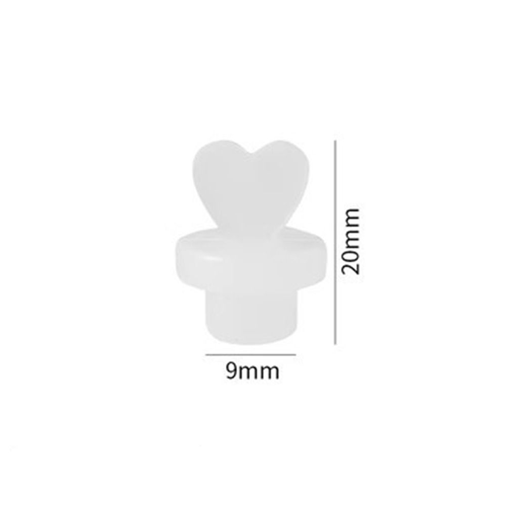Silicone Bottle Dust Plug Love Reusable Bottle Stopper Cap Dust-proof Drinkware Decorative Glass Straw Hole Silicone Stopper
