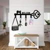 Bohemian Metal Key Holder Wall Decor with Multiple Hooks Durable Art for Home Office Porch Terrace