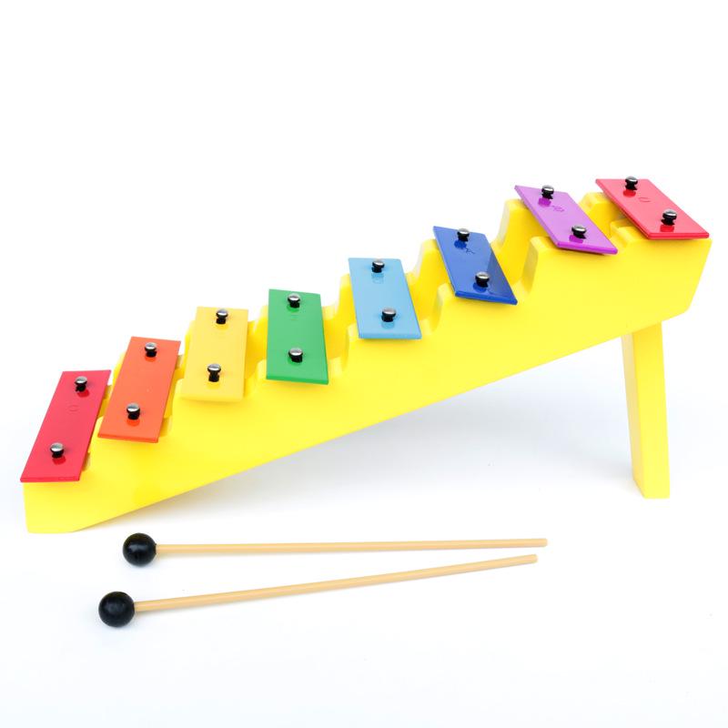8-тональное орф-перкуссионное алюминиевое пианино для детского сада – Цветное ручное ударное шаговое пианино В наличии
