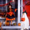 Goose Porch Costume Set with Witch Hat Ghost Cloak and Pumpkin Basket for 23 Inch Outdoor Holiday Decoration
