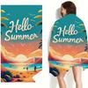 Hello Summer Beach Towel: Embrace the Sunny Coastal Vibes! Suitable for Towels, Bath Towels, Beach Towels