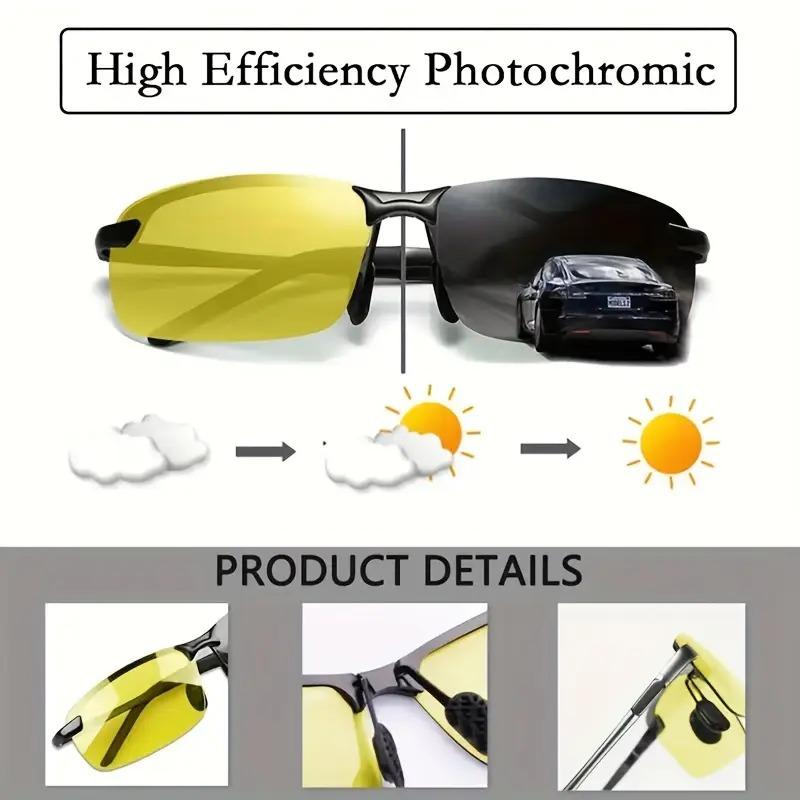 Halbrandlose Sportbrille, Gelbe Linse mit hoher Transparenz, Schlagfestes AC/PC-Linsenmaterial, mit Antireflexbeschichtung, für Nachtfahrten