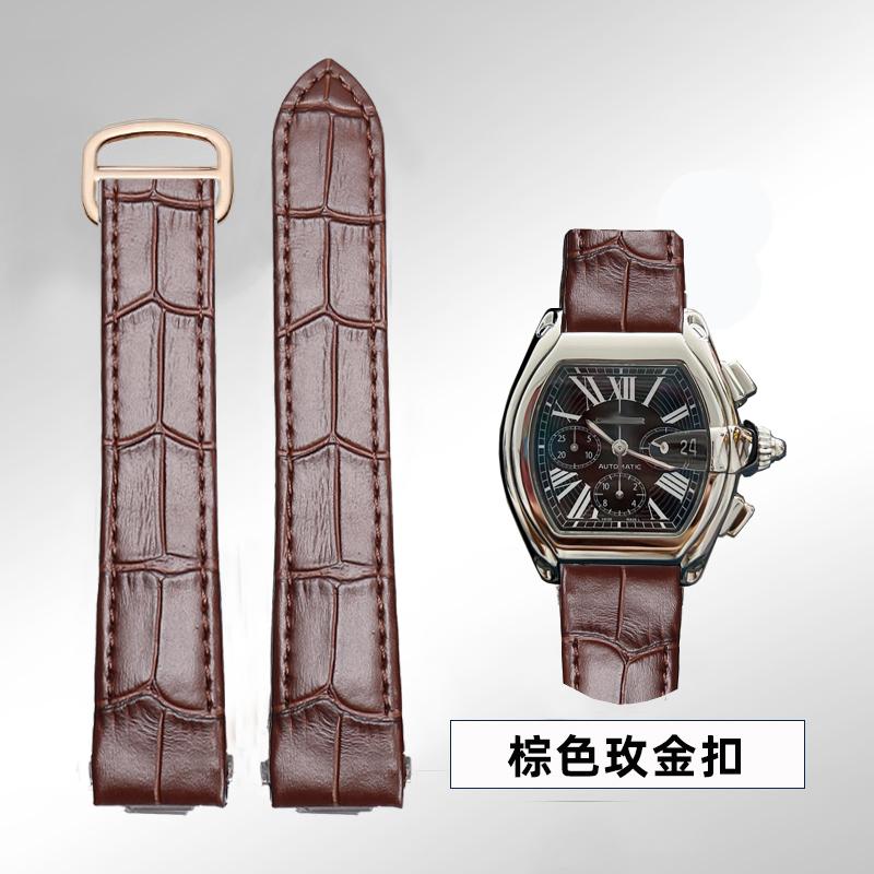 19mm 20mm Pro Cartier Roadster W6206018 W6206017 Řemínek k hodinkám z pravé kůže Pánský Náhradní Řemínek k hodinkám z hovězí kůže Nylonový Pásek na zápěstí