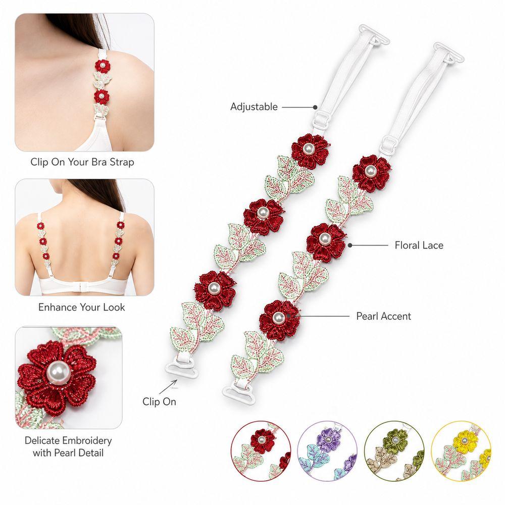 Removable Floral Bra Straps Lace Shoulder Straps New Floral Shoulder Belts