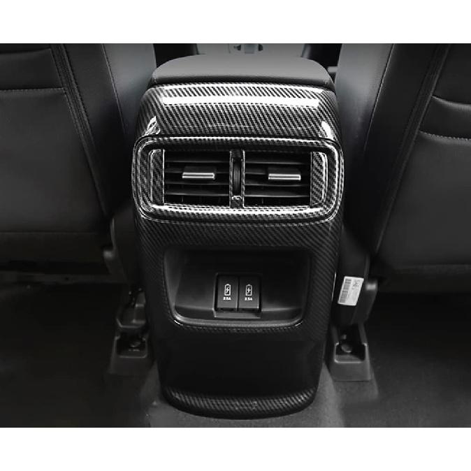 Kadore for Honda CRV CR-V 2017 2018 2019 2020 2021 2022 Peach Wood Grain Style Car Rear Air Condition Vent Outlet Cover Trim 1pc ABS carbon fiber color