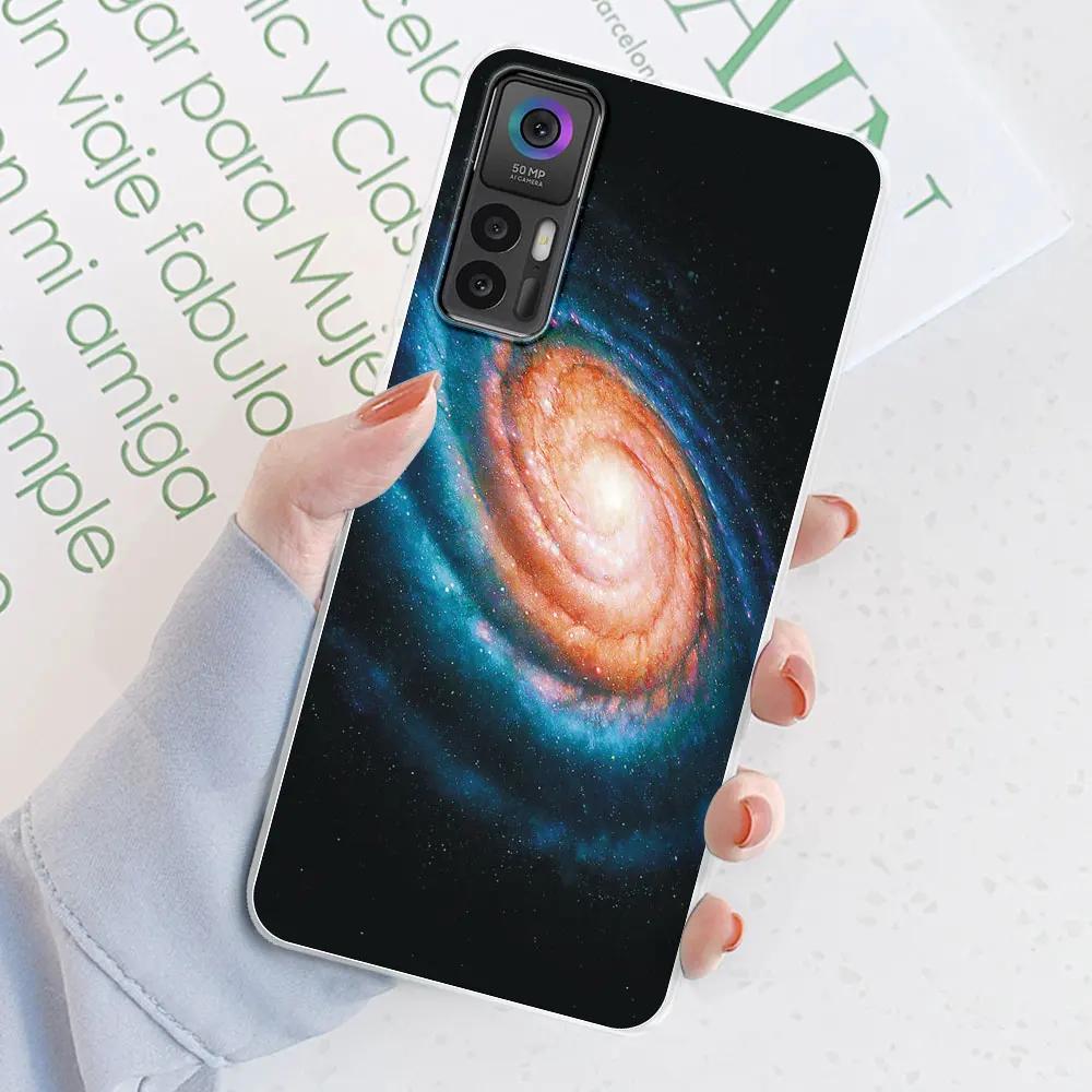 Für TCL 30 Plus Hülle Für TCL 30 5G Blumenmuster Transparentes Silikon Weiche Handyhülle Cover Hülle Stoßfänger Für TCL 30 30+ Fundas
