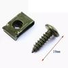 5/100x Car Motorcycle Metal Fastener Clip Screw U-Type Clip Auto Electromobile Anti-rust Protection Clip Buckle Screw Iron Sheet