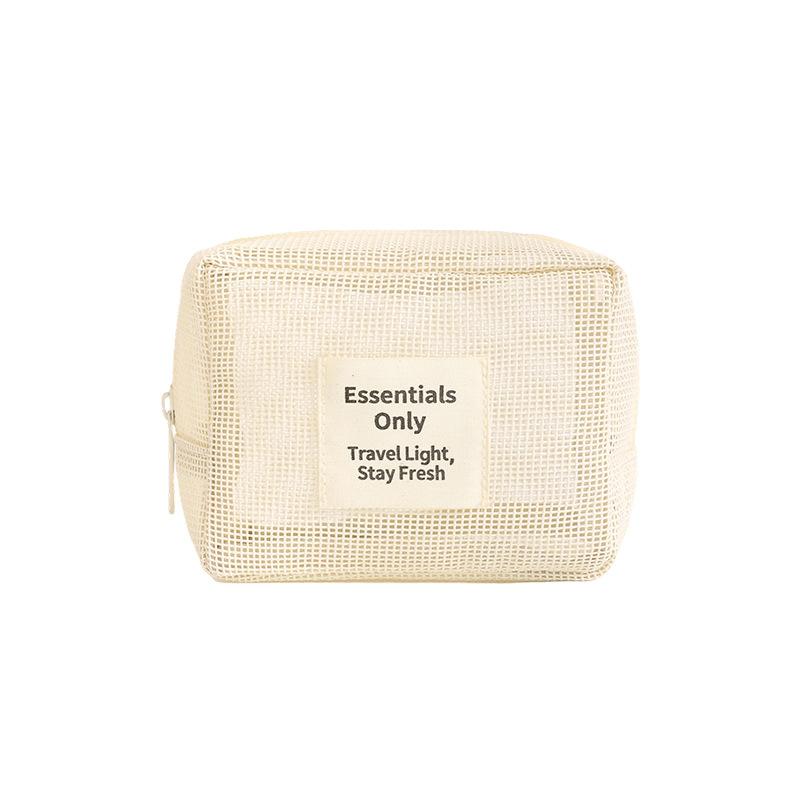 

New Multi-Purpose Mesh Cosmetic Bag Checkered Portable Travel Mesh Toiletry Bag Makeup Storage Case Storage Bag A1