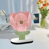 High-end Floral Tabletop Clock Cute Cartoon Mute Clock Modern Flower Display Clock  Bedroom
