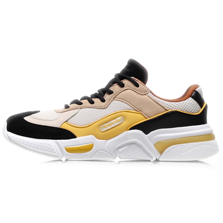 New LiNing Reverse Anti Slip Wear Resistant Low Top Sports Casual Shoes Men's Fruity Yellow AGCN293-1