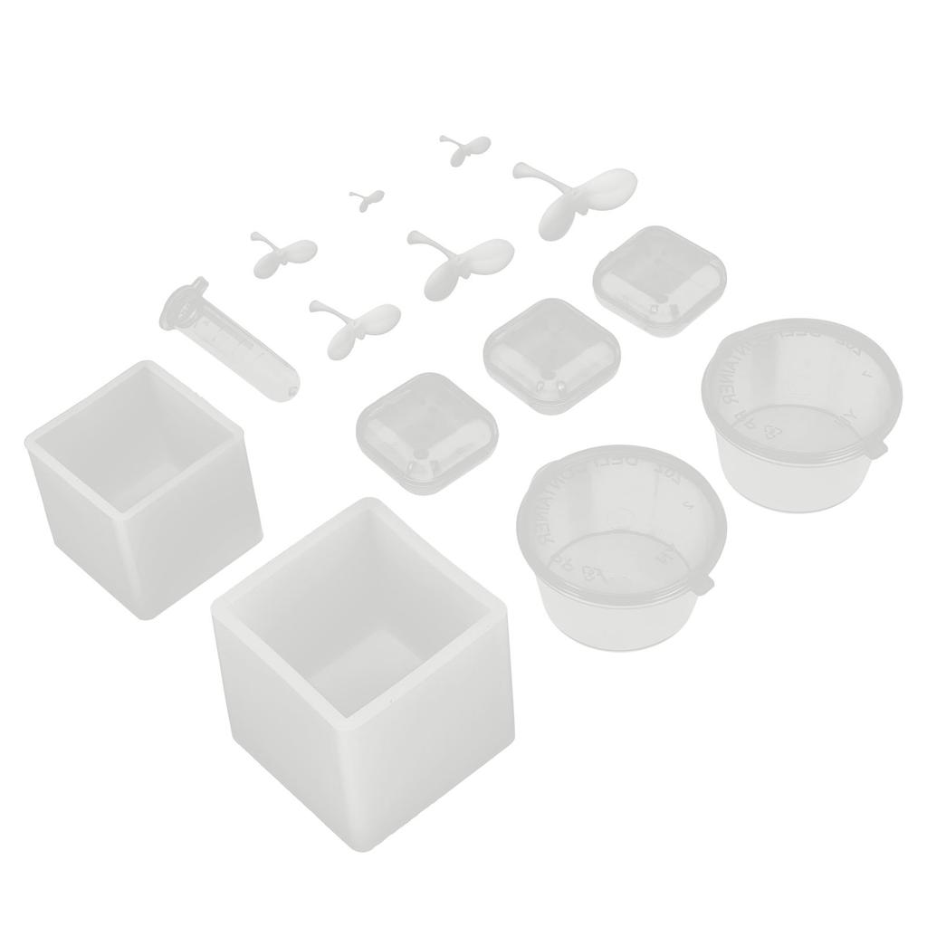 Silicone Mold Kit Casting Reusable DIY Craft Mould 2 Leaved Grass Making Tool Accessories