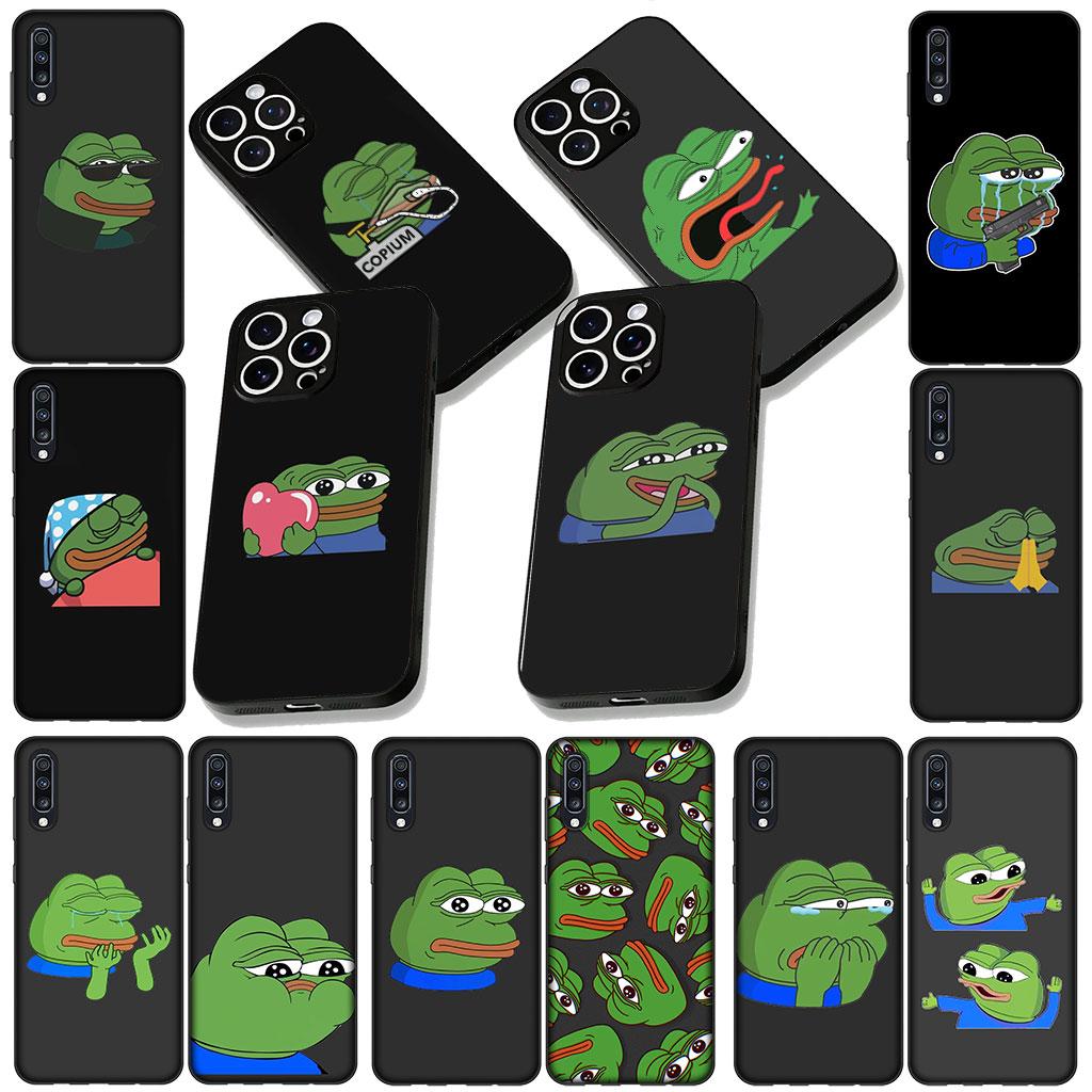 Sad Frog Pepe Funny Cute Phone Cover for Samsung Galaxy A05 A06 A14 A50 A51 A52 A12 A13 A23 A70 A07 A25 A26 M53 A56 Soft Case