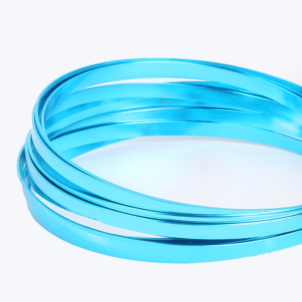 3 metrai / siunta 5 mm x 1 mm plokščia aliuminio viela, skirta „pasidaryk pats“ papuošalų radiniams, amatų kūrimo siūlai