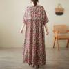 Round Neck Shoulder with Sleeves Large Swing Dress for Women
