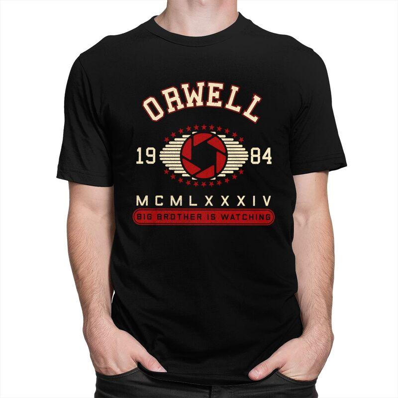 1984 George Orwell Quotes Tshirt Men Women Short Sleeves Fashion Casual Clothing Summer Loose Oversized 100 Cotton Tee Tops
