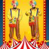 Clown Costume Set Clown Mask Clown Clothing Clown Shoes Clown Wig Party Supplies for Halloween Party