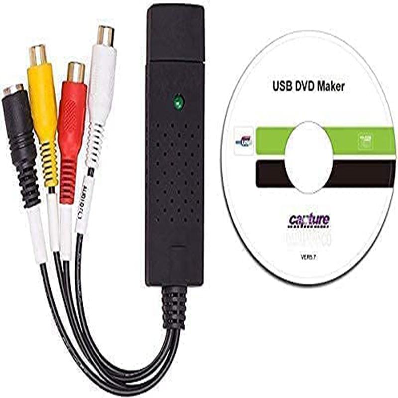 USB 2.0 Capture 4 Channel Video TV DVD VHS Audio Capture Adapter Card TV Video DVR