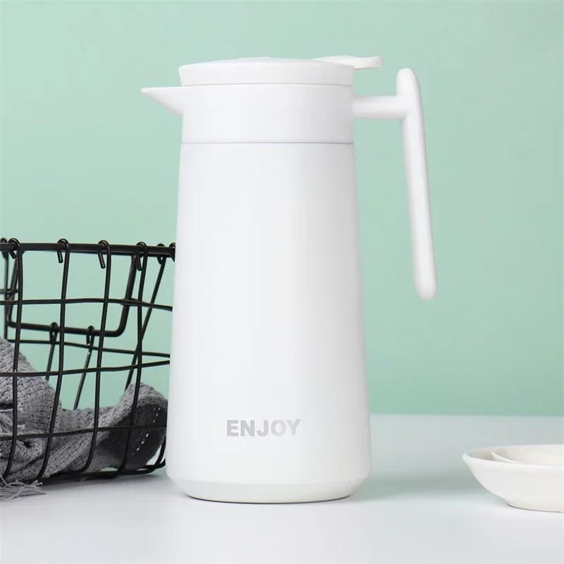 304 Stainless Steel Insulated Kettle Coffee Pot 800ml Dual Layer Vacuum Hot Kettle Coffee Pot Leakproof Insulation Moka Pot