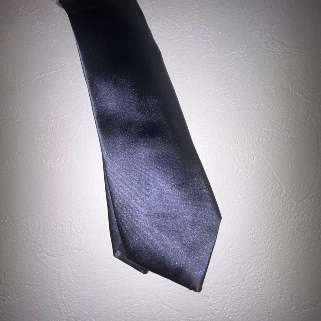 Used [Good Condition] PRADA Tie Dark Navy Plain