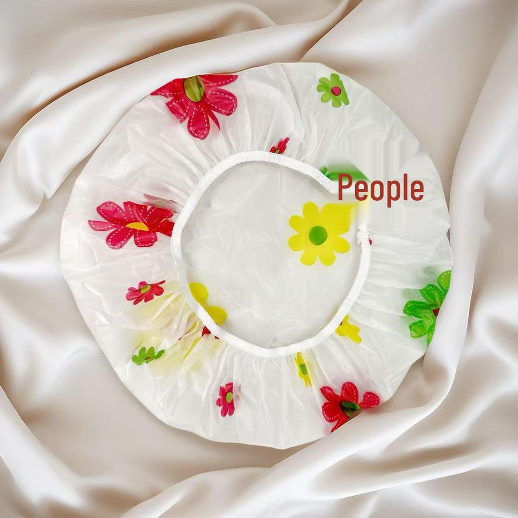 "Assorted PE Shower and Hair Care Caps for Children, Girls, Adults"