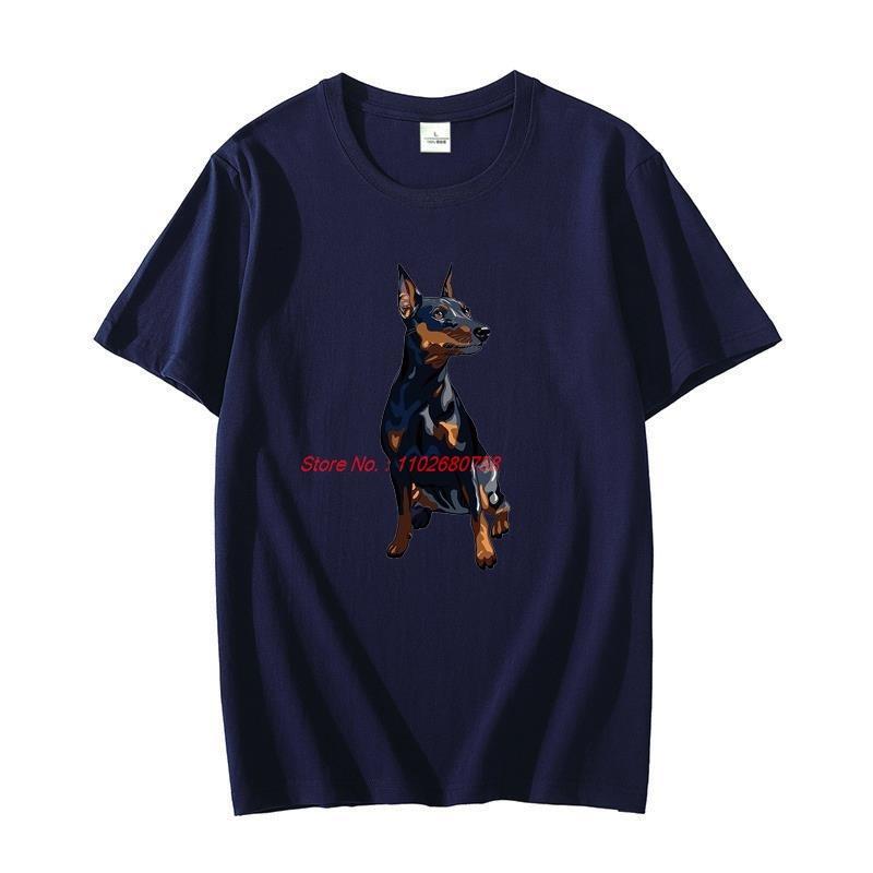 Miniature Pinscher Breed Dog Graphic T Shirts Cotton Short Sleeve T Shirt For Unisex Oversize Tshirts Summer Unisexs Clothing