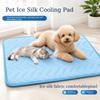 Ice Silk Pets Cooling Mat Summer Cool Dogs Cats Sleeping Pad Breathable Anti-slip Puppy Cushion for Floor Cage Sofa Car Travel