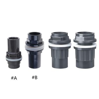 20/25/32/40mm Gray PVC Waterproof Pipe Butt for Aquarium Fish Tanks Connector for Fish Tanks Straight Fittings