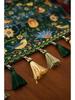 American Retro Jacquard Magpie Flower Tassel Table Runner/Bed End Polyester
