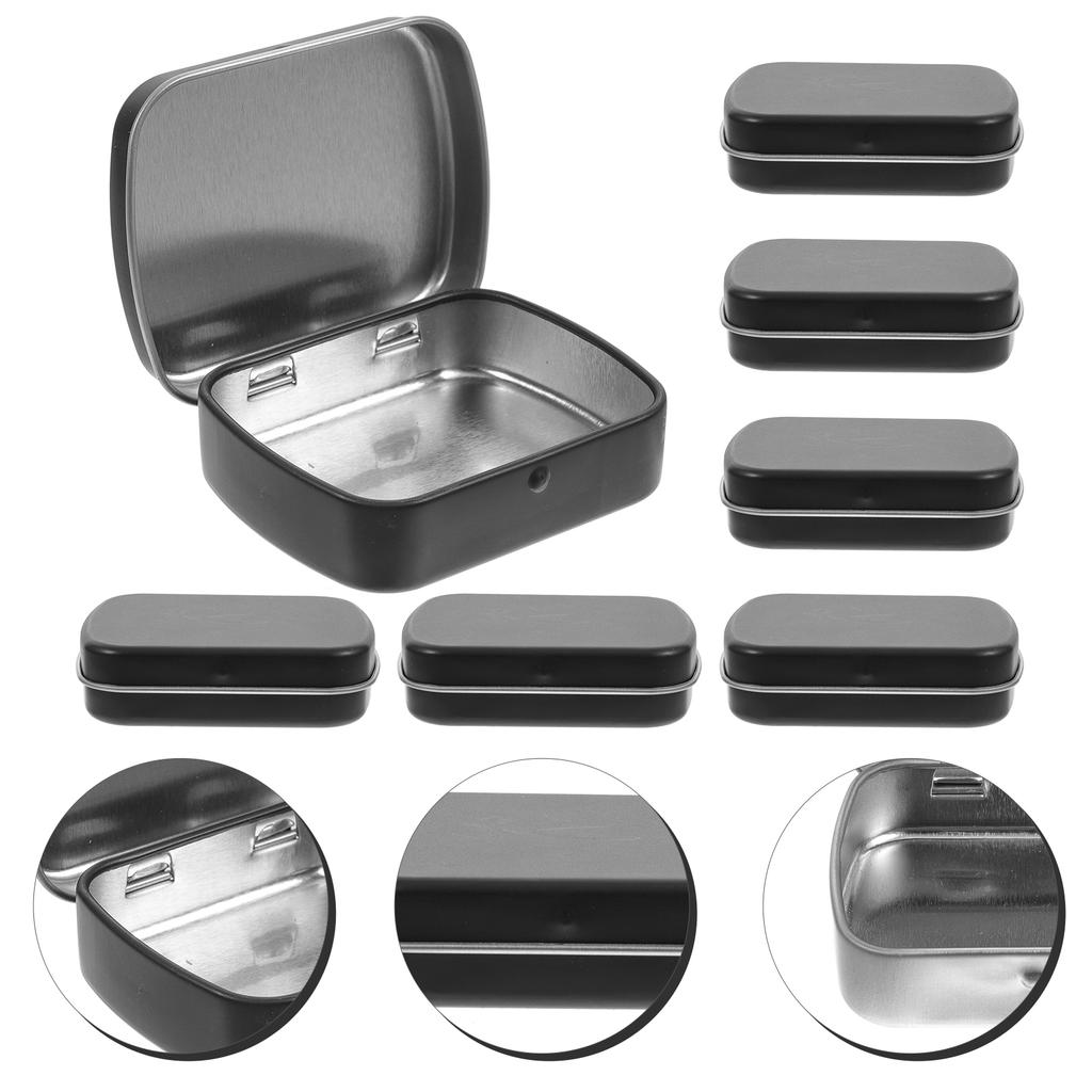 10pcs Portable Storage Box Mini Tin Organizer for Jewelry Candy Cookies Travel Goodie Case Biscuits Packing Gift Packaging