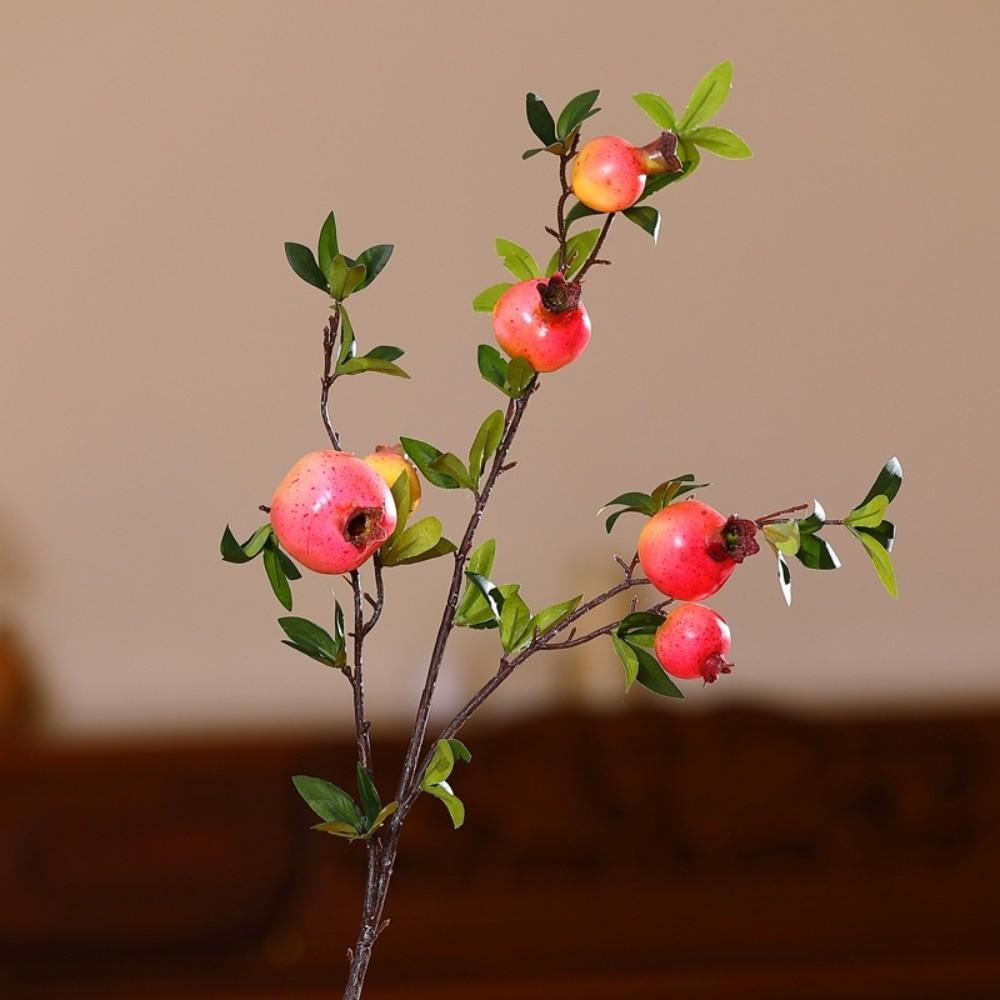 DIY Artificial Pomegranate Branches Plastic Simulation Foam Fruit Tree  Indoor Outdoor розы красного